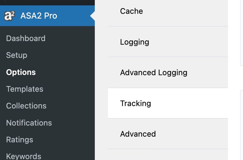 Tracking Options