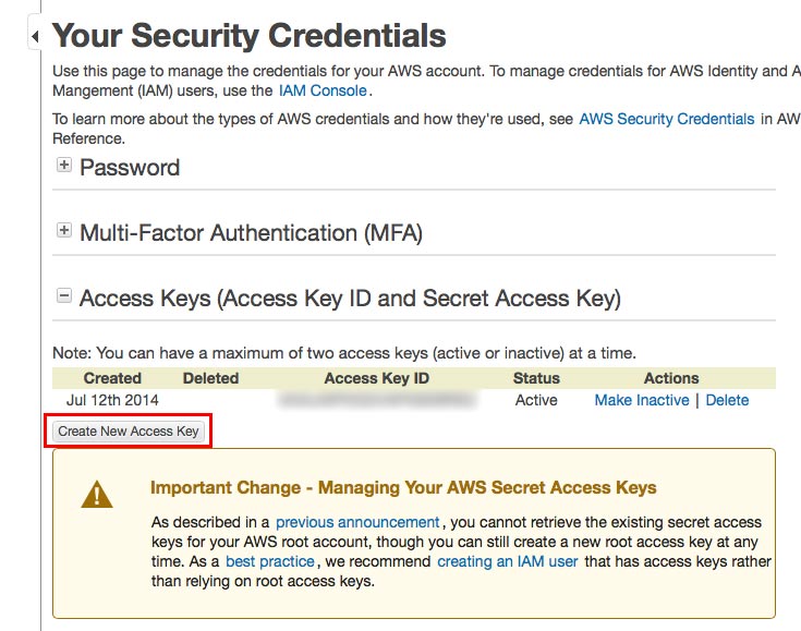 Amazon credentials