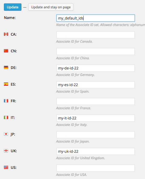 Associate ID set create