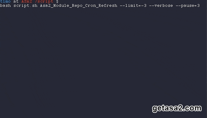 ASA2 cronjob item refresh with pause option