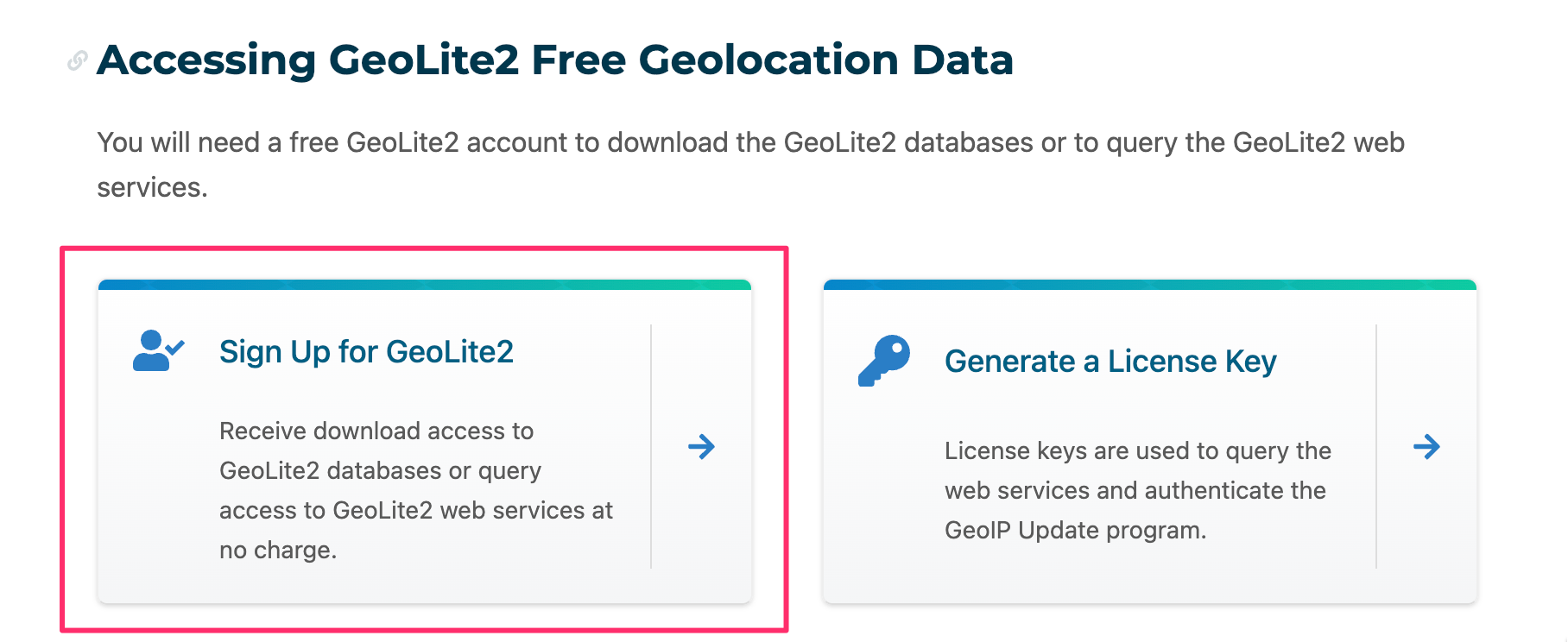 MaxMind signup button