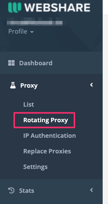 Webshare rotating proxy