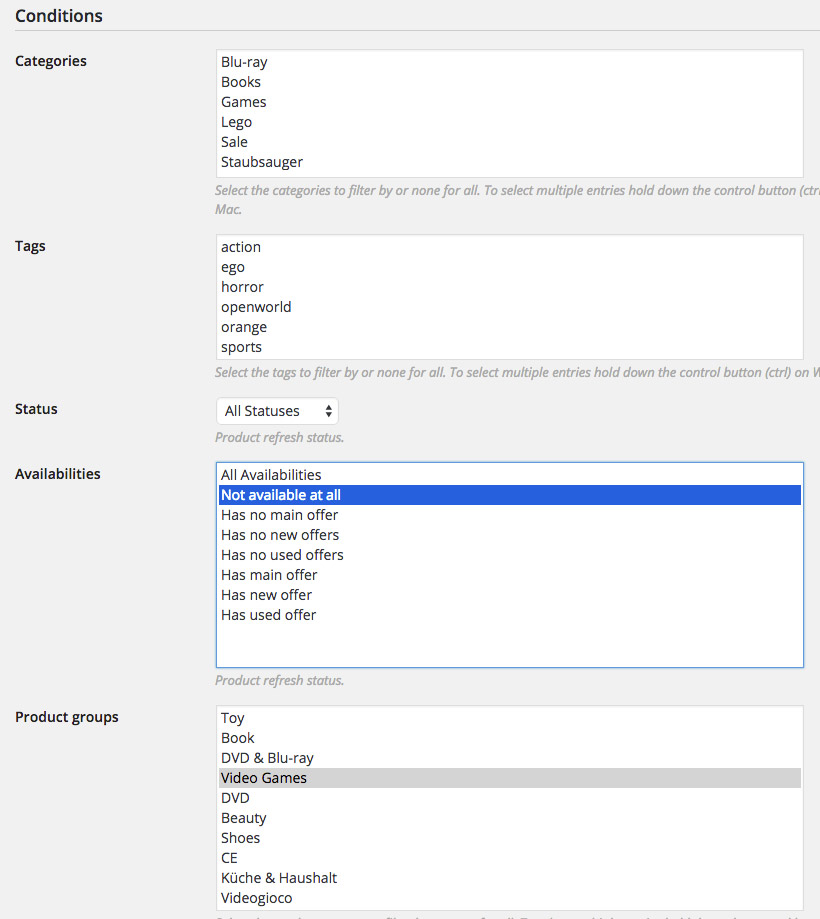ASA 2 Notifications - Conditions