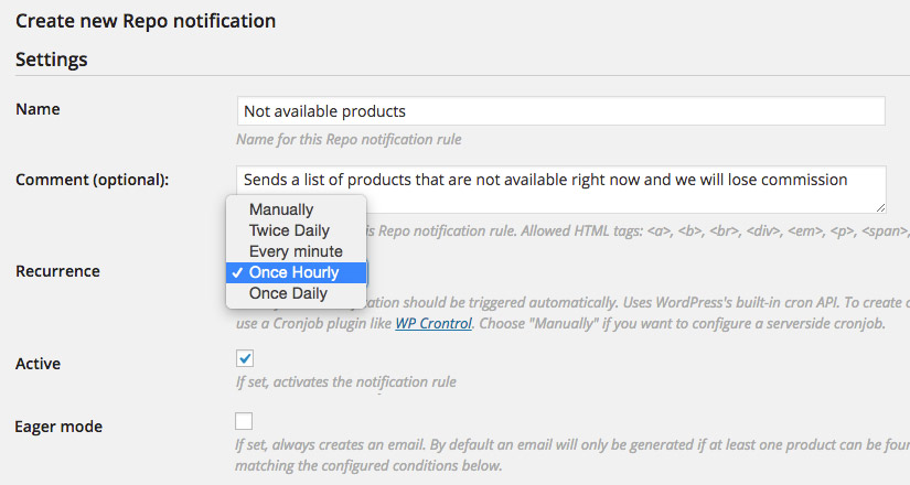ASA 2 Notifications - Settings