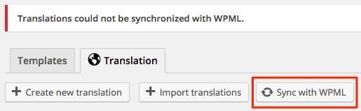 WPML sync failed