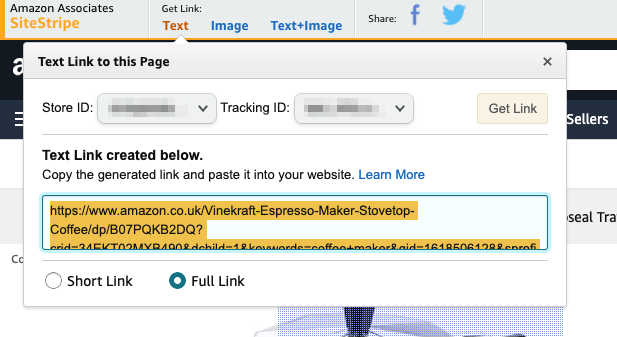 Add Amazon product without API SiteStripe
