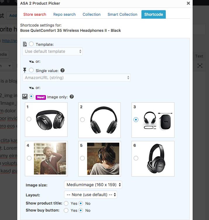 productpicker single image