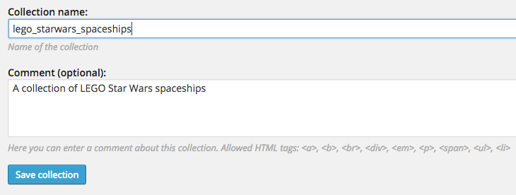 ASA 2 create collection