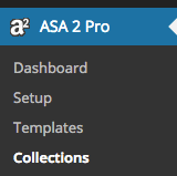 ASA 2 collections menu