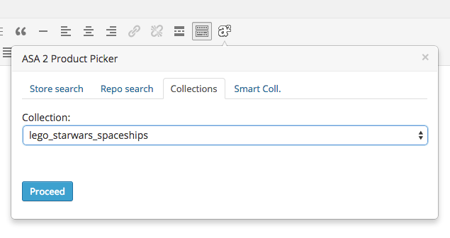 ASA 2 editor button collections