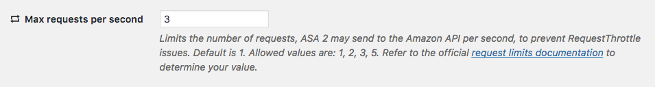 Option max requests per second