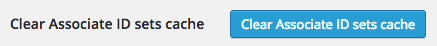 Button clear Associate ID sets cache