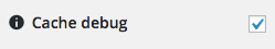 Option log cache debug