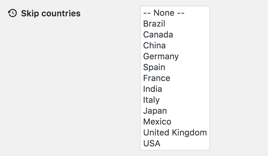 ASA 2 advanced ratings handling skip countries