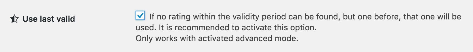 ASA 2 advanced ratings use last valid