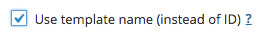 use template name option
