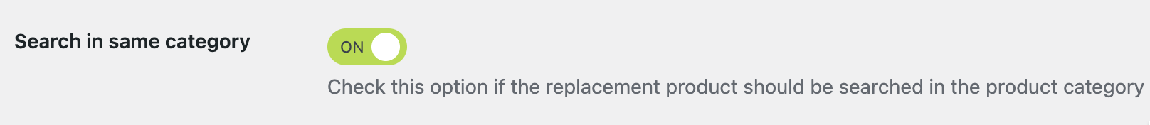 ASA2 product replacement option same category