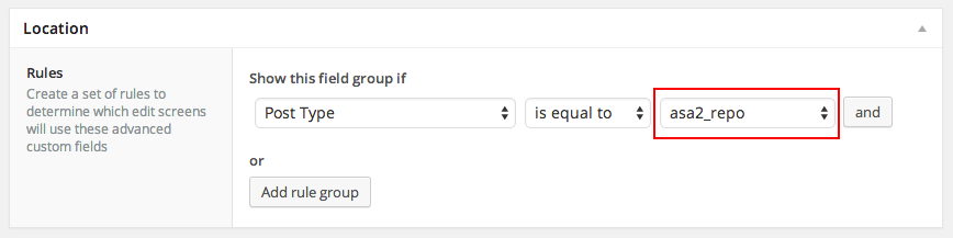 ASA 2 product ACF location