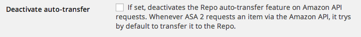 Repo option deactivate autotransfer