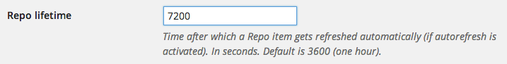 Repo option lifetime