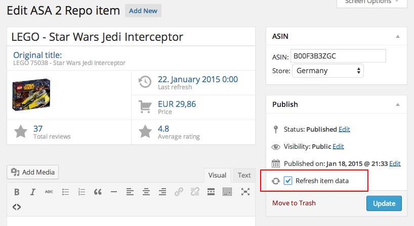 ASA 2 product refresh single item
